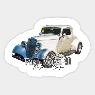 1934 Ford Model 40 3 Window Coupe Sticker